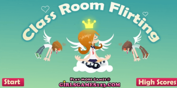 눈빛보내기5-플래시게임-교실편-메인-화면