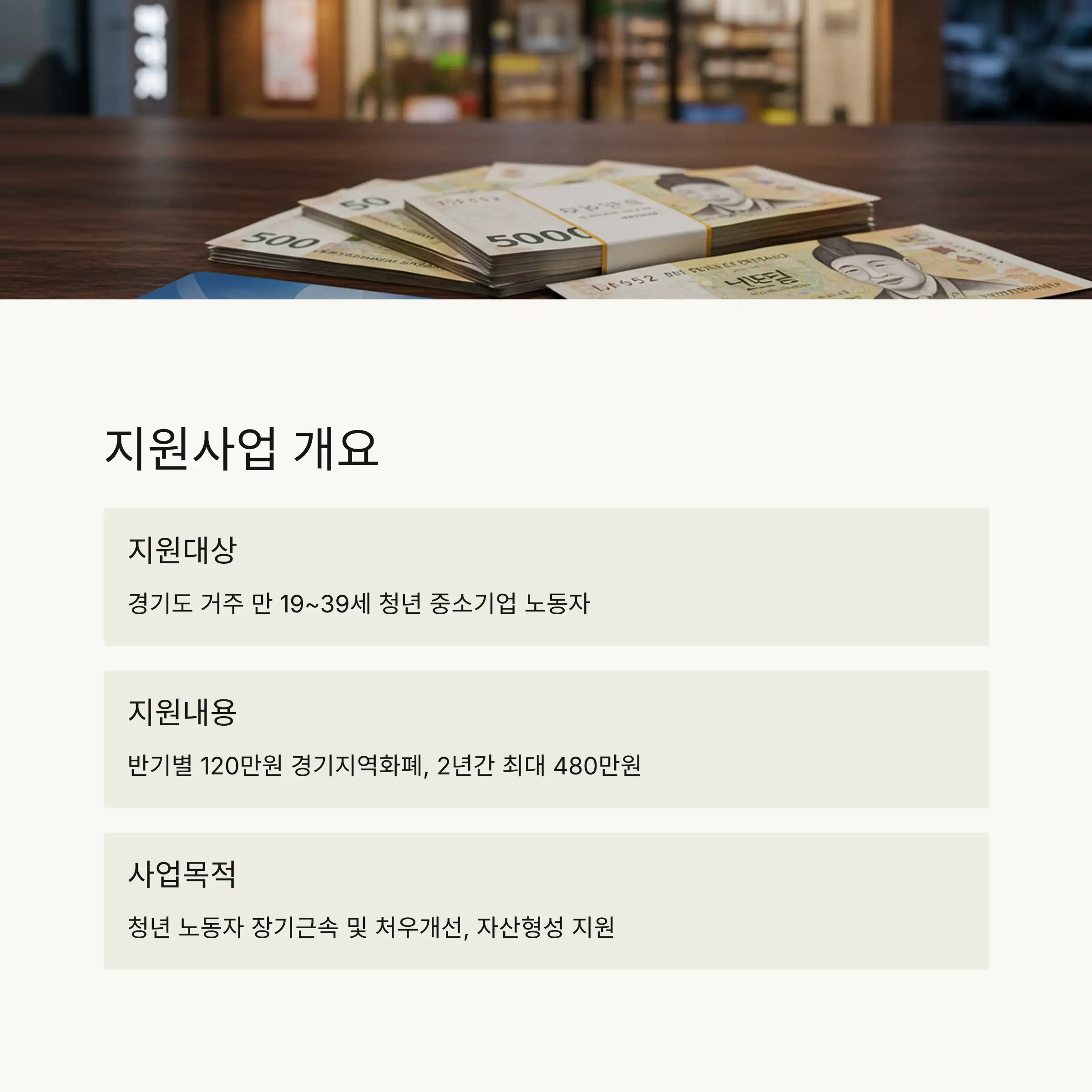 💼 중소기업 청년 노동자 지원사업 소개