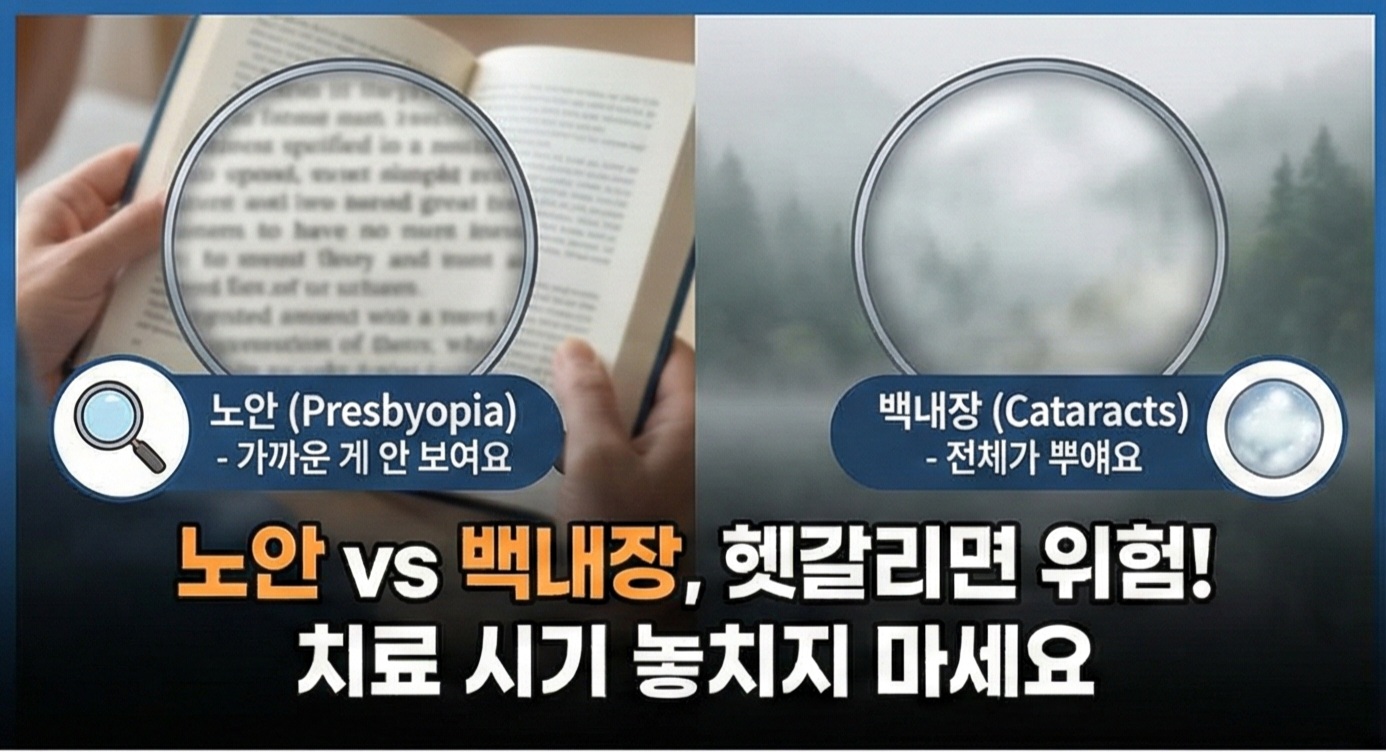 노안 백내장 차이점