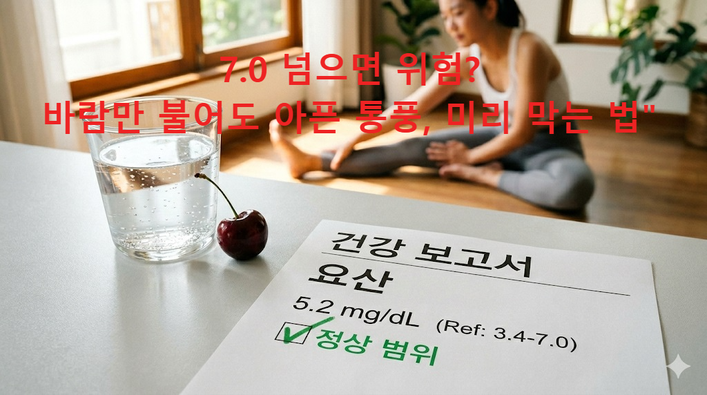 2026 요산 수치 정상범위와 통풍 예방을 위한 건강 습관 이미지