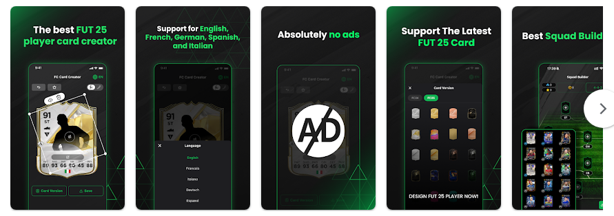 FUT 25 카드 생성기 앱, 나만의 피파 아이콘 카드를 만들기