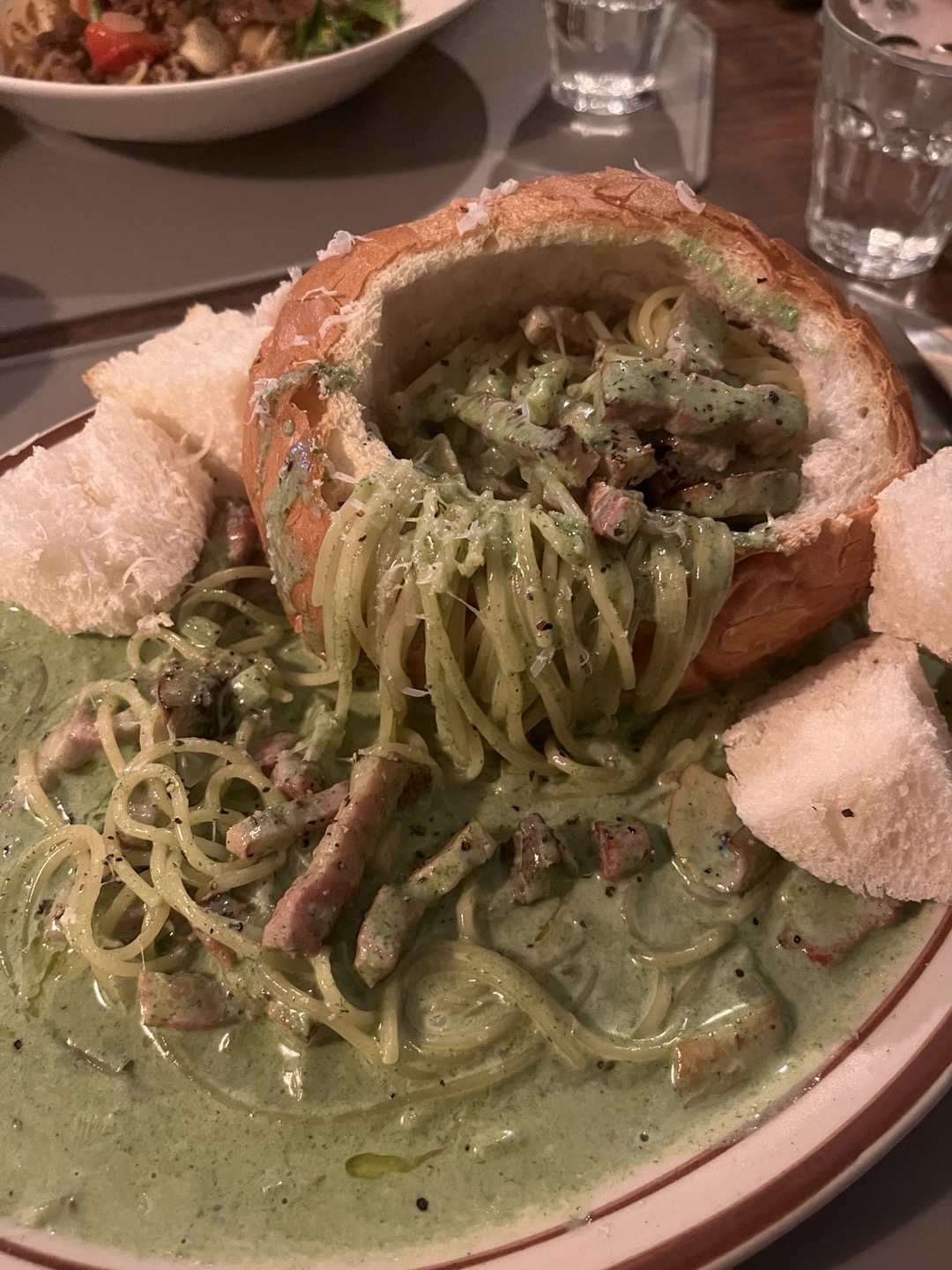 은평구 불광동 크림 파스타 시금치 크림 빠네