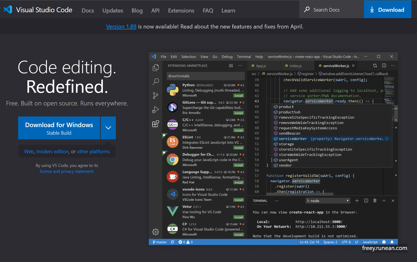비주얼스튜디오 코드(VS Code) 공식 다운로드: 에디터의 표준!