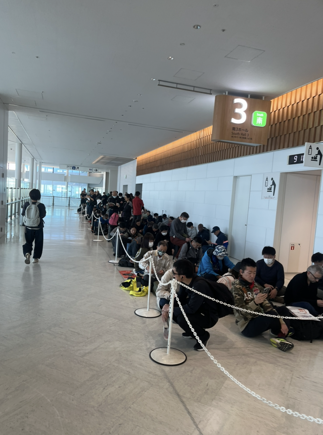 도쿄마라톤 도쿄 빅사이트 대기줄