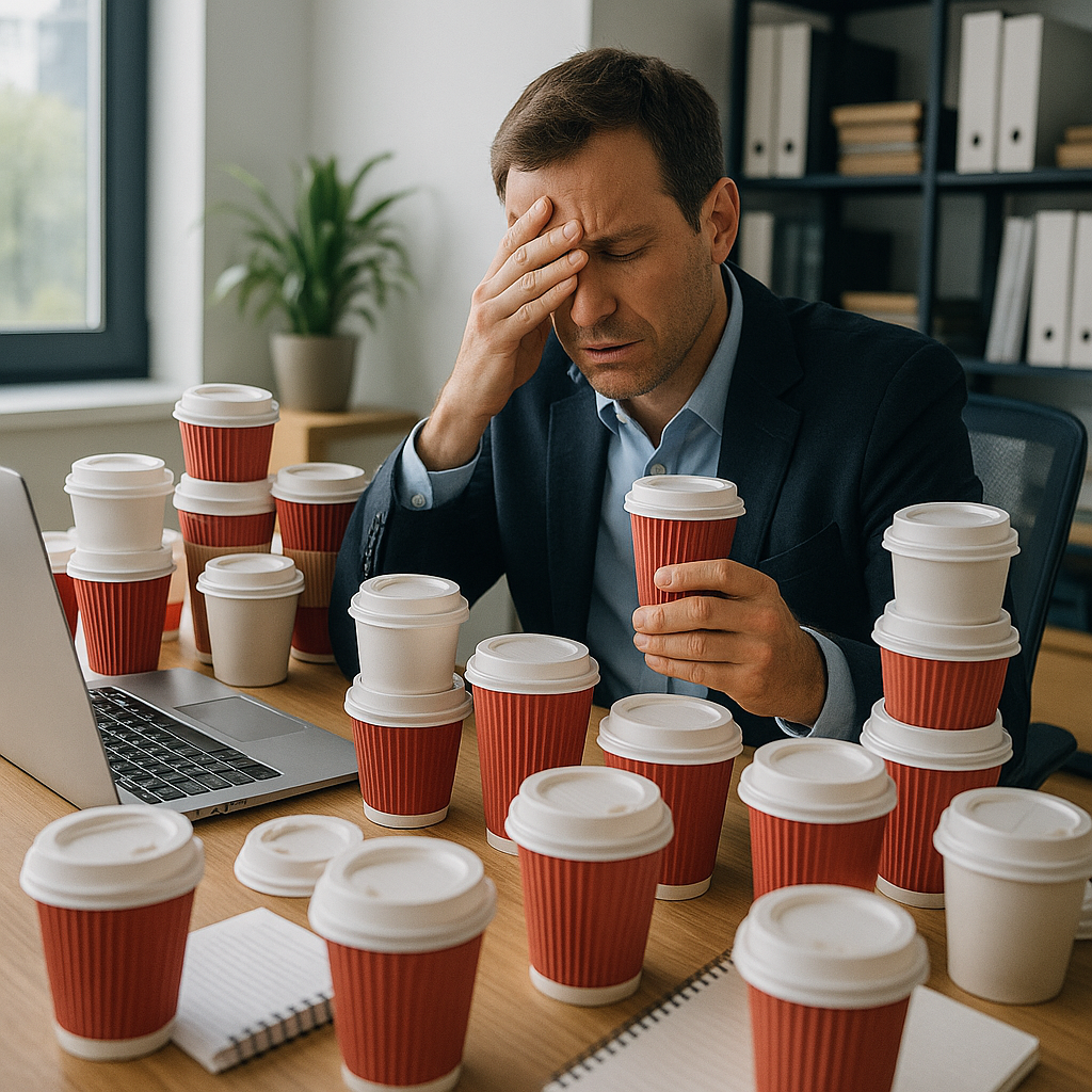 카페인 중독 직장인