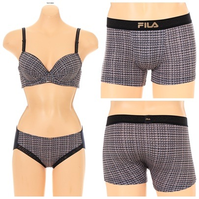 휠라인티모 트위드나염 커플 속옷세트 E6652F 6612M