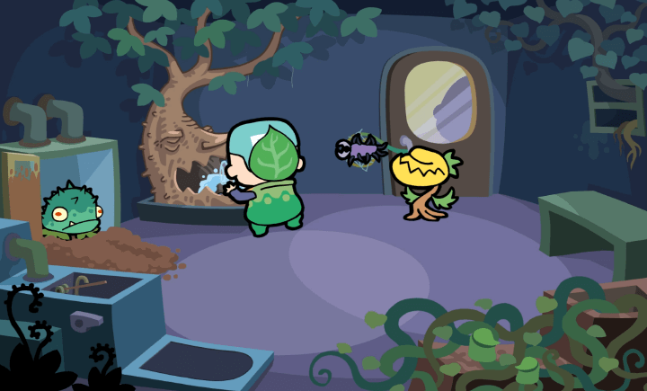 아이탈출4-플래시게임-플레이2-유리병에-있는-물을-나무에-주는-화면