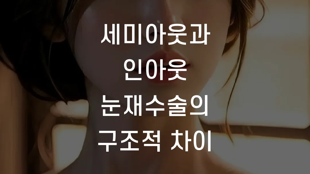 세미아웃과 인아웃 눈재수술의 구조적 차이