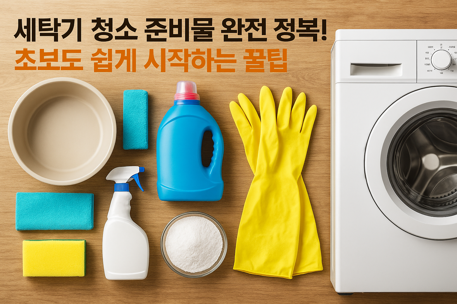 세탁기 청소 준비물 사진
