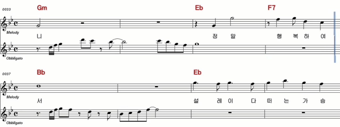 금잔디 오라버니 악보