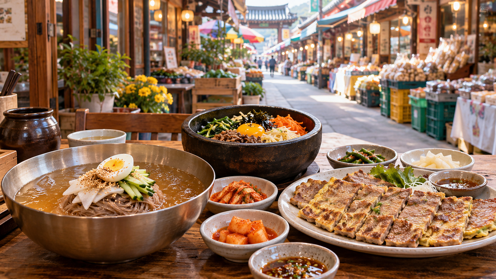 진주 중앙시장 진주 향토음식 분위기