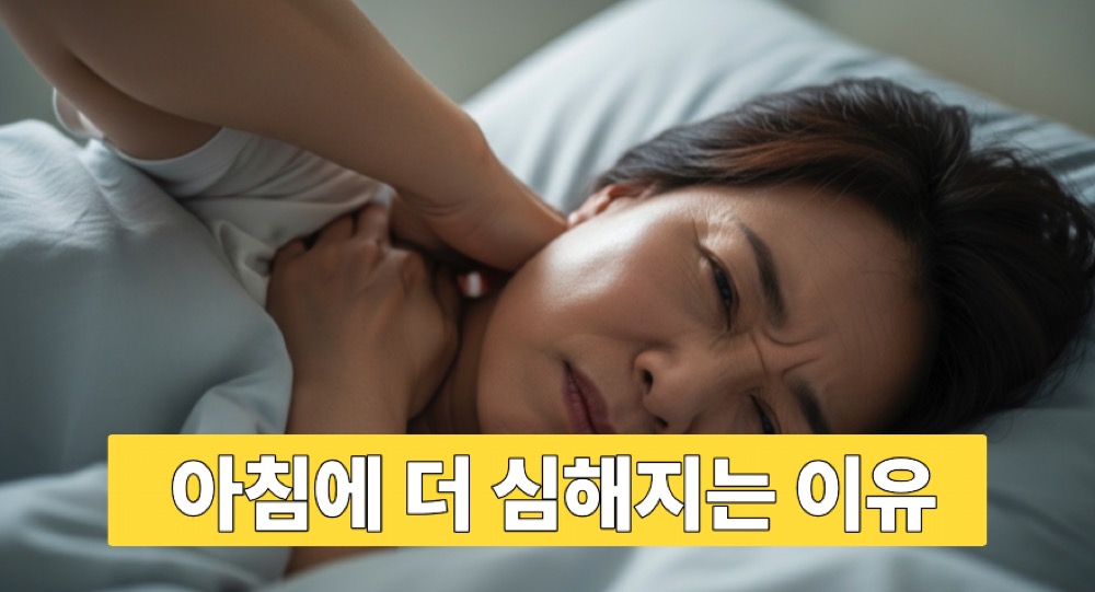 아침 어깨 뻐근