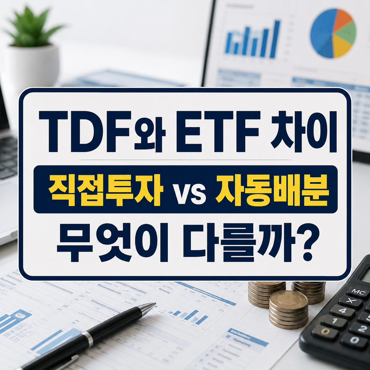 TDF와 ETF 차이 핵심은? 직접투자와 자동 자산배분 비교