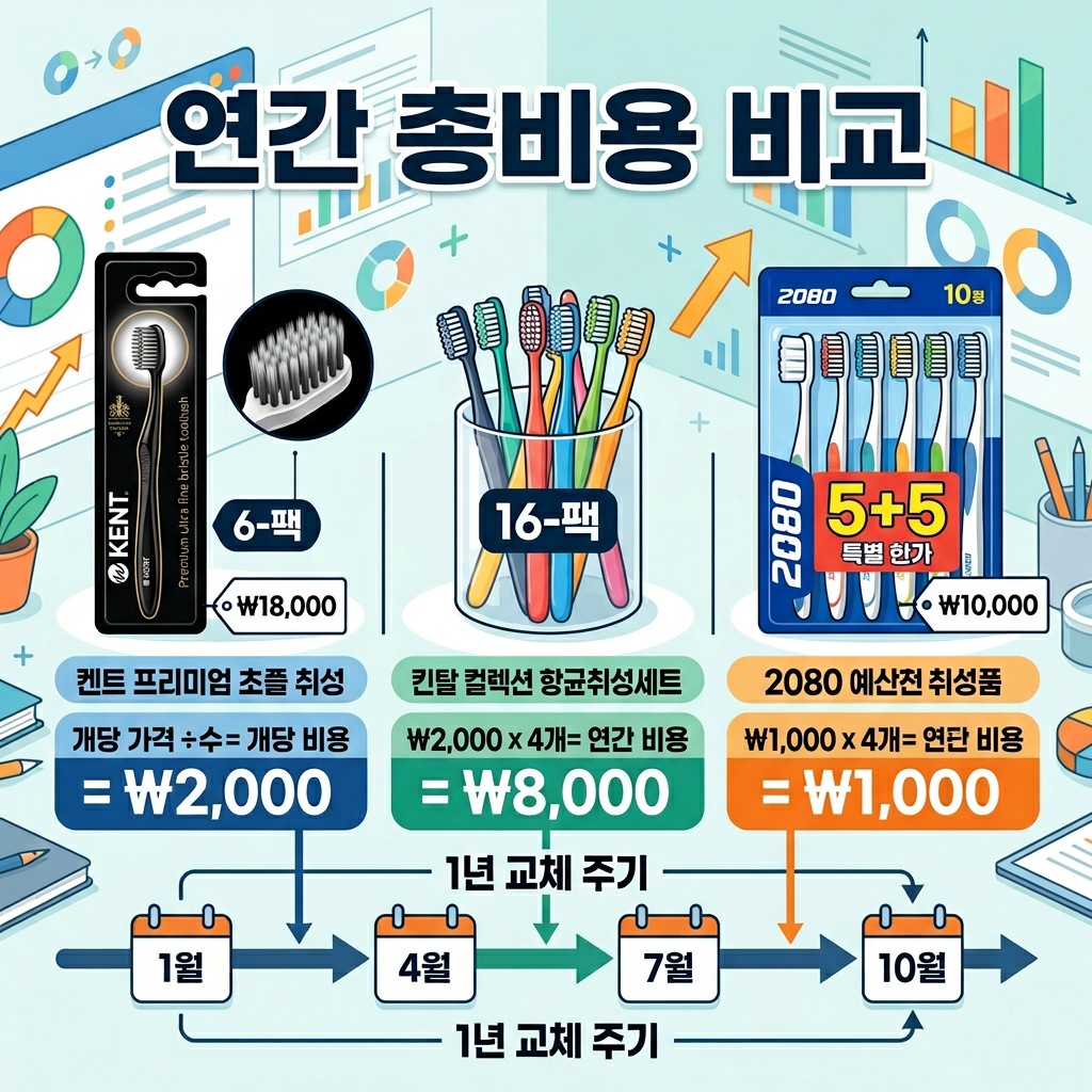 칫솔 고르는법 가성비 가격 비교