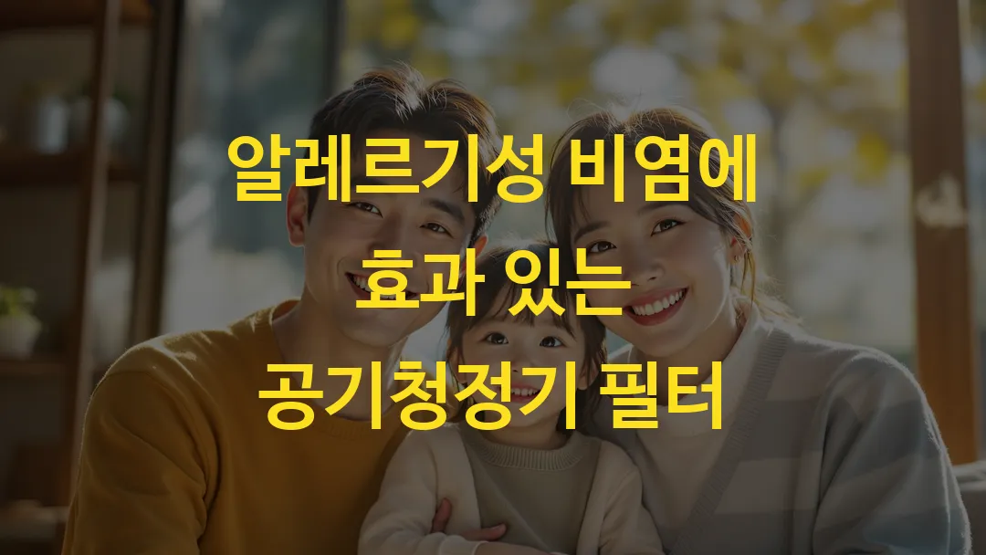 알레르기성 비염에 효과 있는 공기청정기 필터