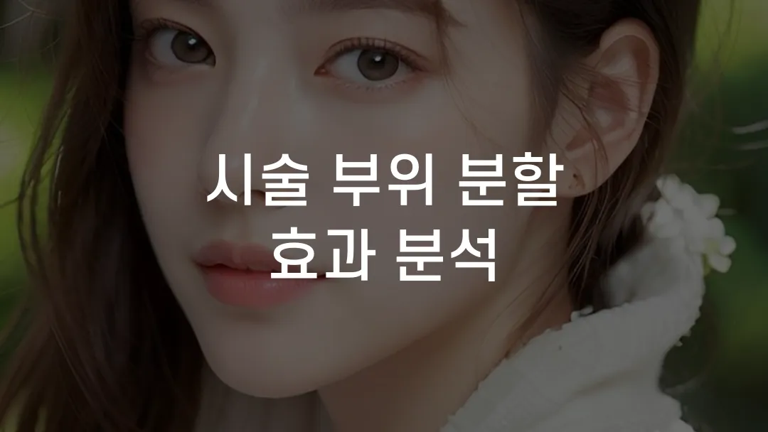 시술 부위 분할 효과 분석