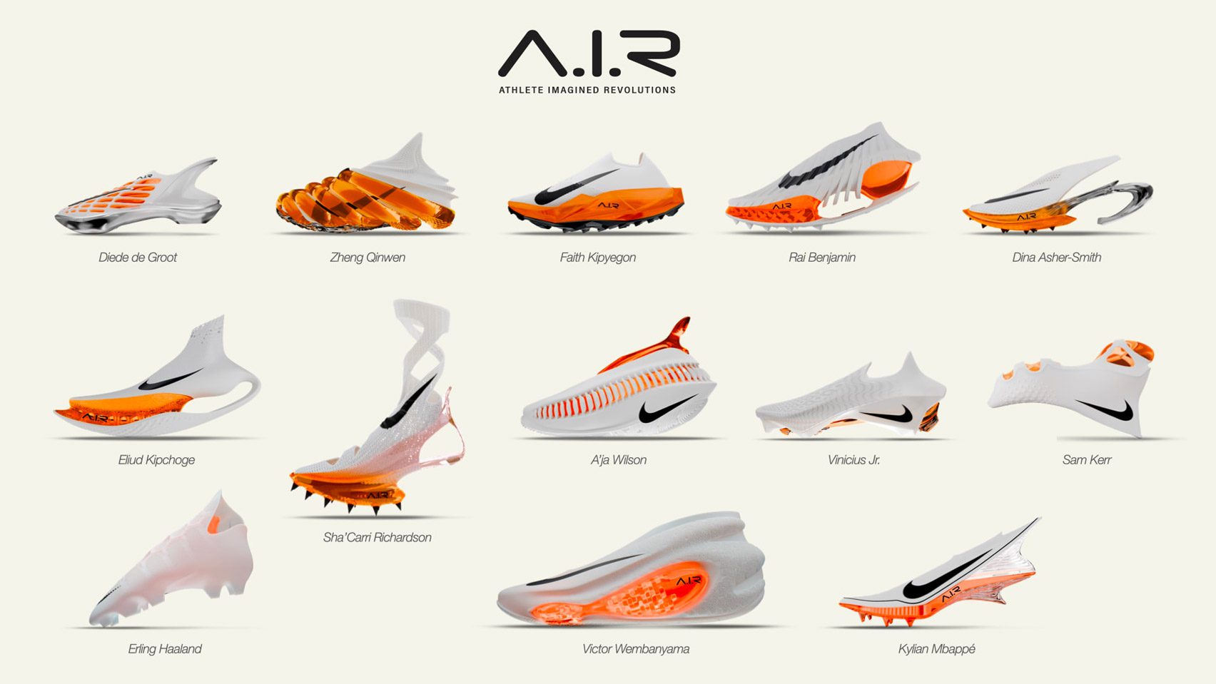 나이키 자체 AI 모델의 놀라운 상상력, 파격적인 디자인의 AIR 컨셉 슈즈