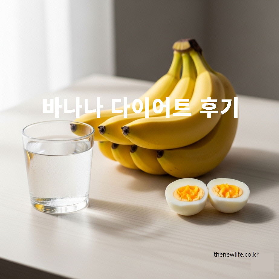 바나나 다이어트 후기 – 삶은 계란과 바나나, 물로 구성된 아침 식단