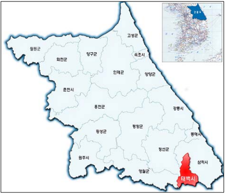태백시 위치 출처 태백시