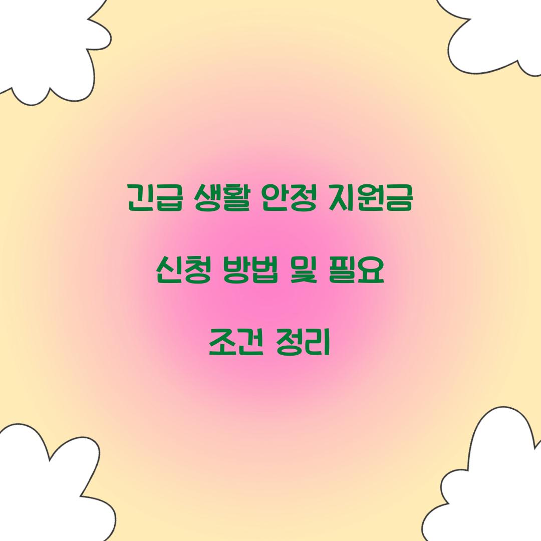 긴급 생활 안정 지원금