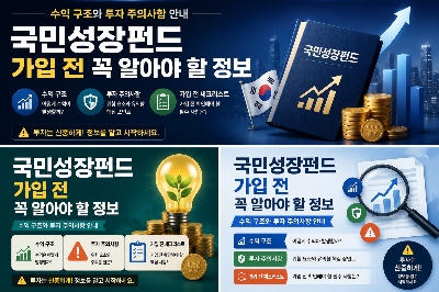 국민성장펀드 가입 전 꼭 알아야 할 정보 &amp;#124; 수익 구조와 투자 주의사항
