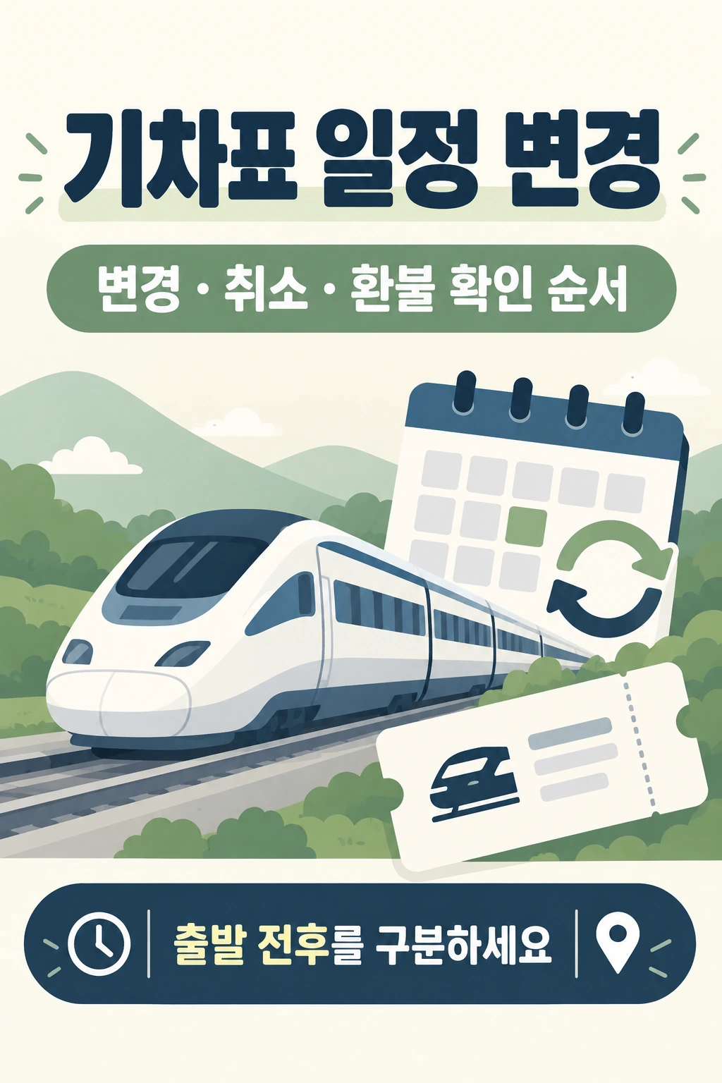 코레일 기차표 예매 후 일정이 바뀌었을 때, 변경·취소·환불 확인 순서