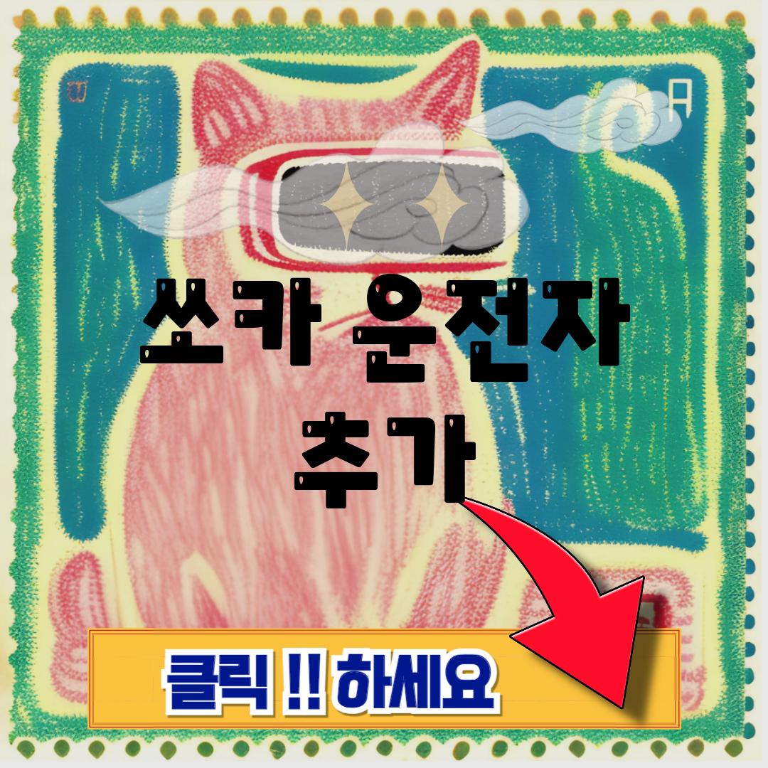 쏘카 운전자 추가