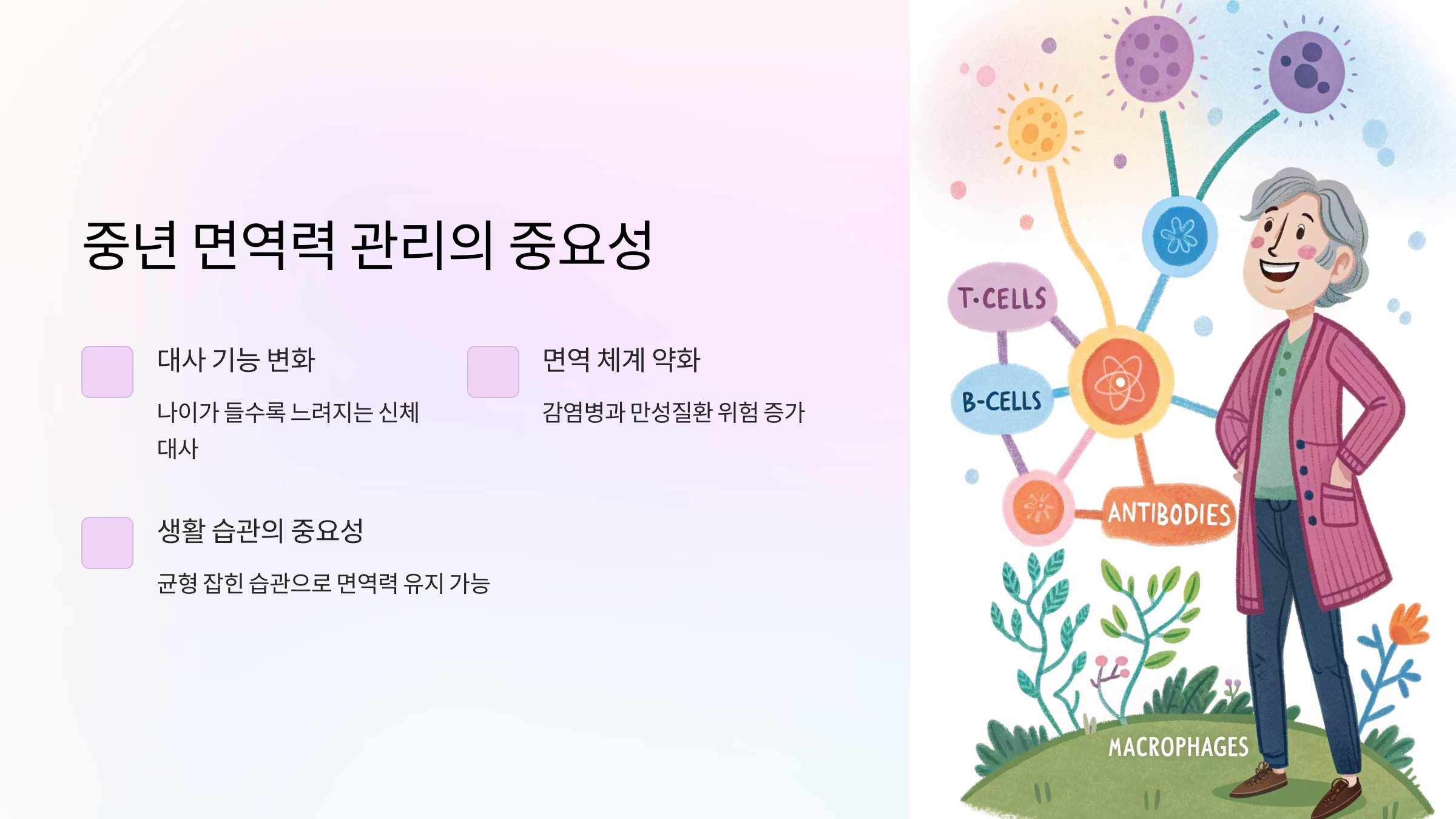 중년 면역력 관리의 중요성