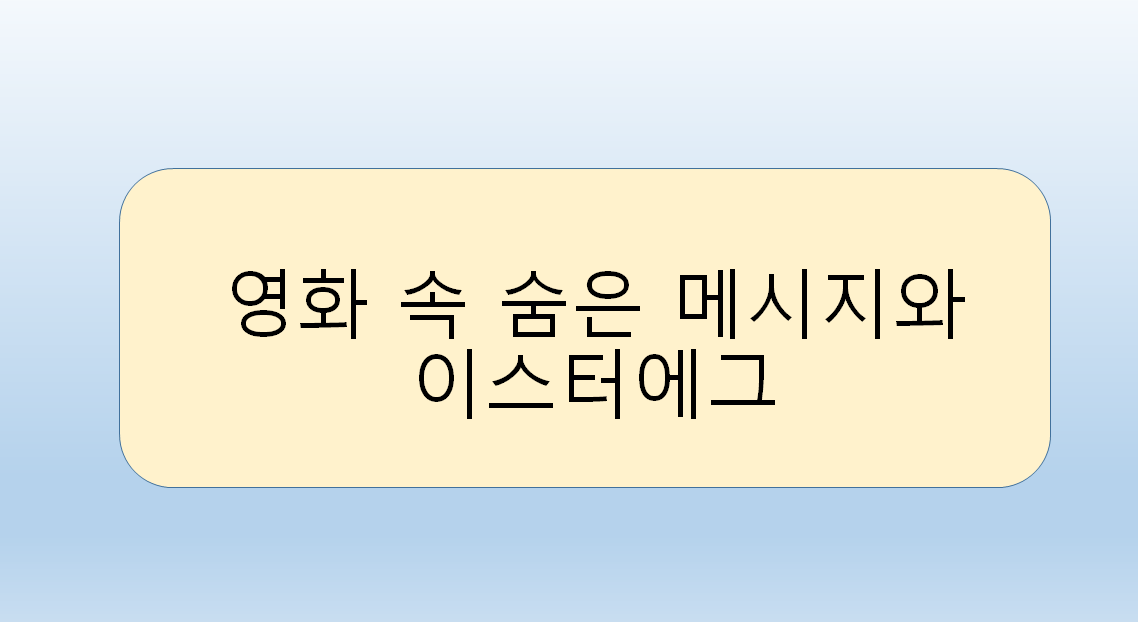 관객들이 놓친 영화 속 숨은 메시지와 이스터에그 10가지