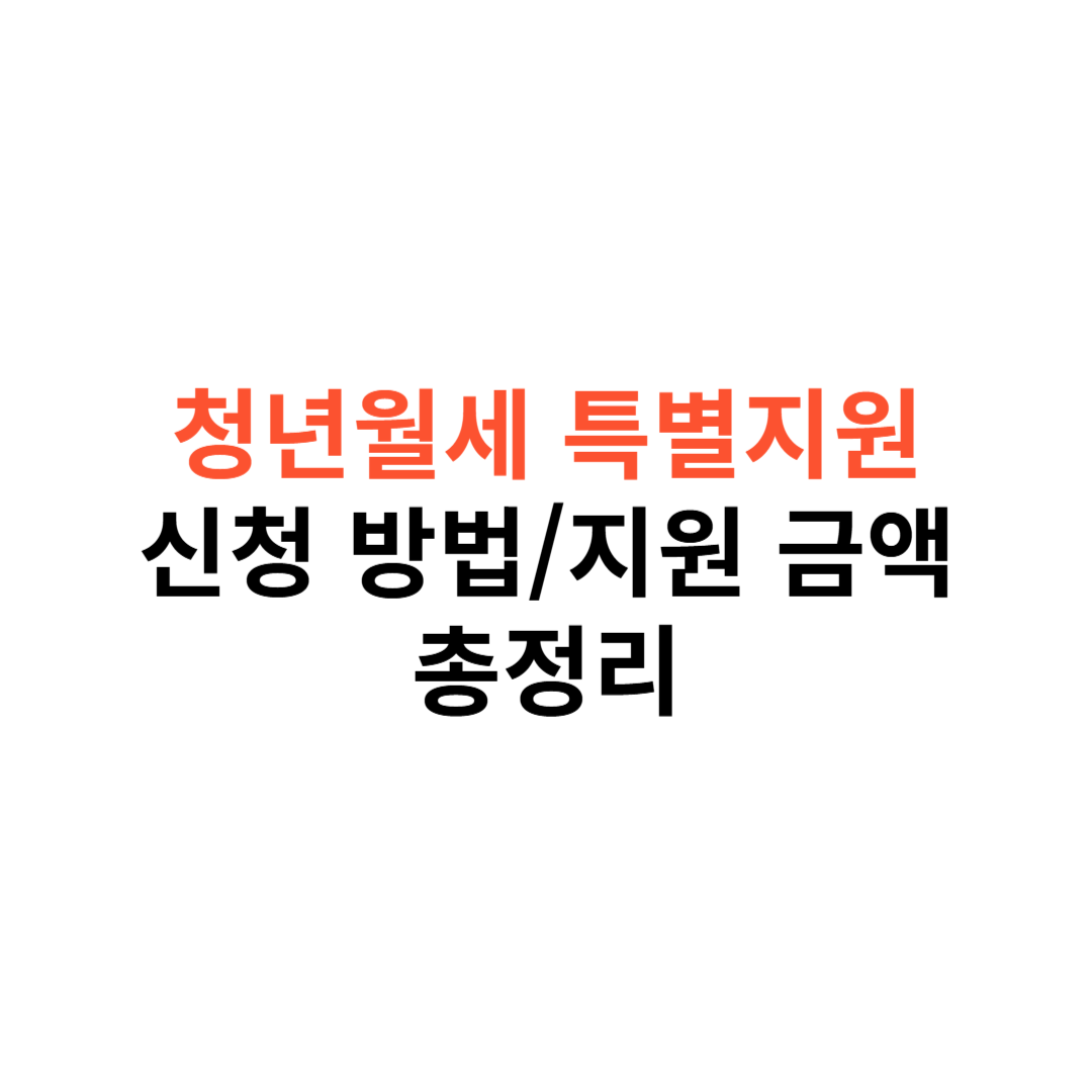 청년월세 특별지원