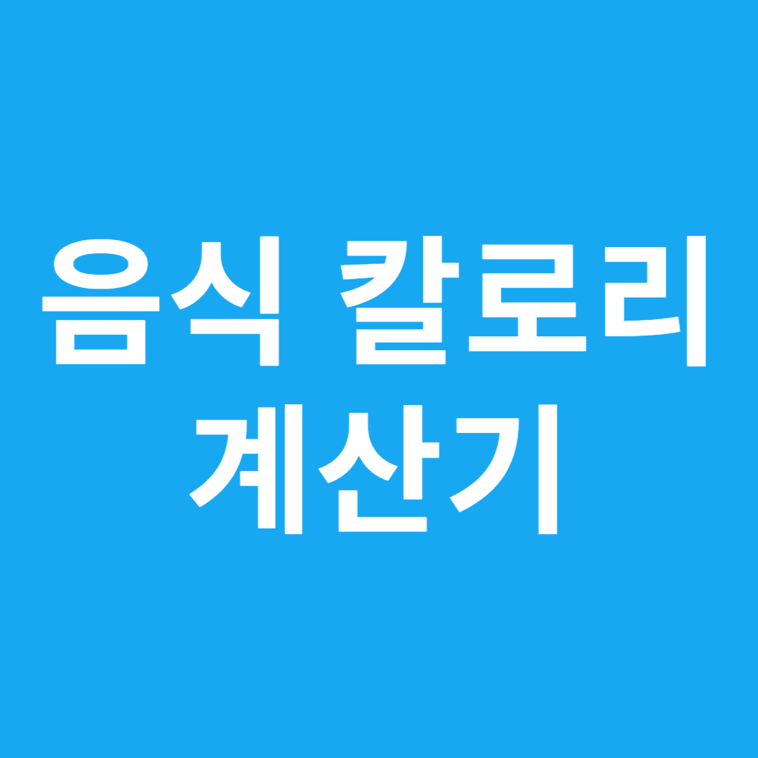 음식 칼로리 계산기