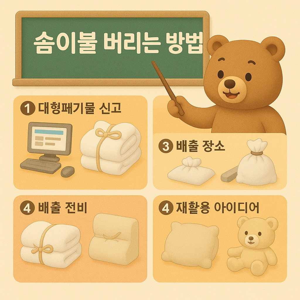 솜이불 버리는 방법 대형폐기물 신고부터 재활용까지 완벽 가이드