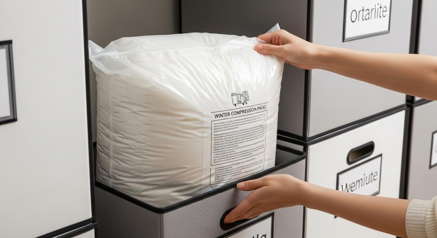 겨울 이불 압축팩 보관
