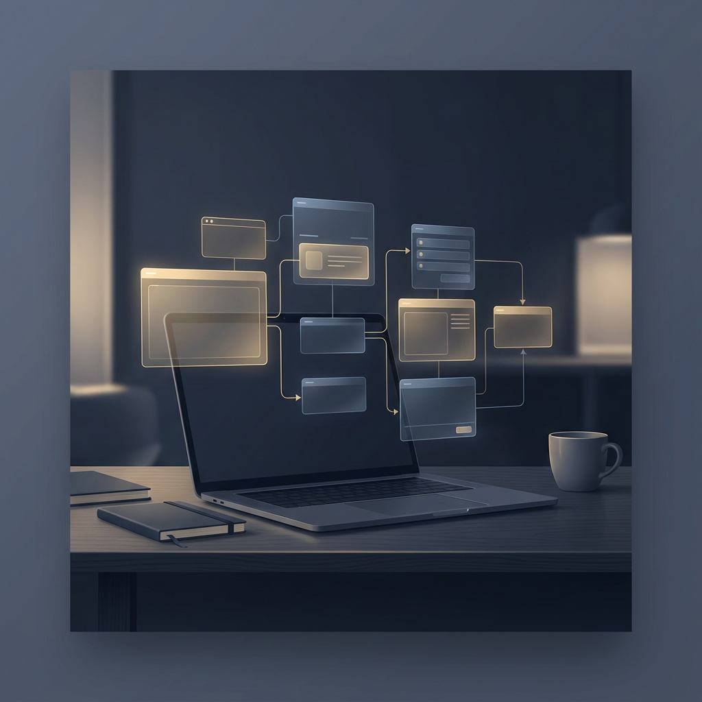 AI 이미지 작업 자동화 흐름을 표현한 작업 화면 이미지