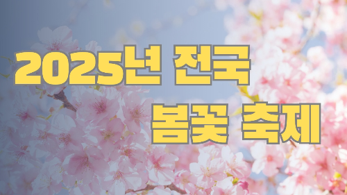2025년 전국 봄꽃 축제 안내