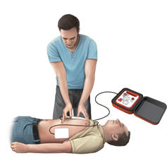 심장 다시 뛰게 하는 심폐소생술과 자동심장충격기