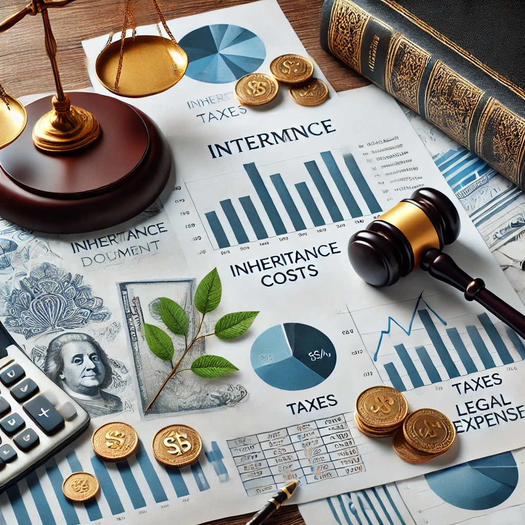 상속재산 관리비용을 설명하는 법률 문서와 재무 그래프