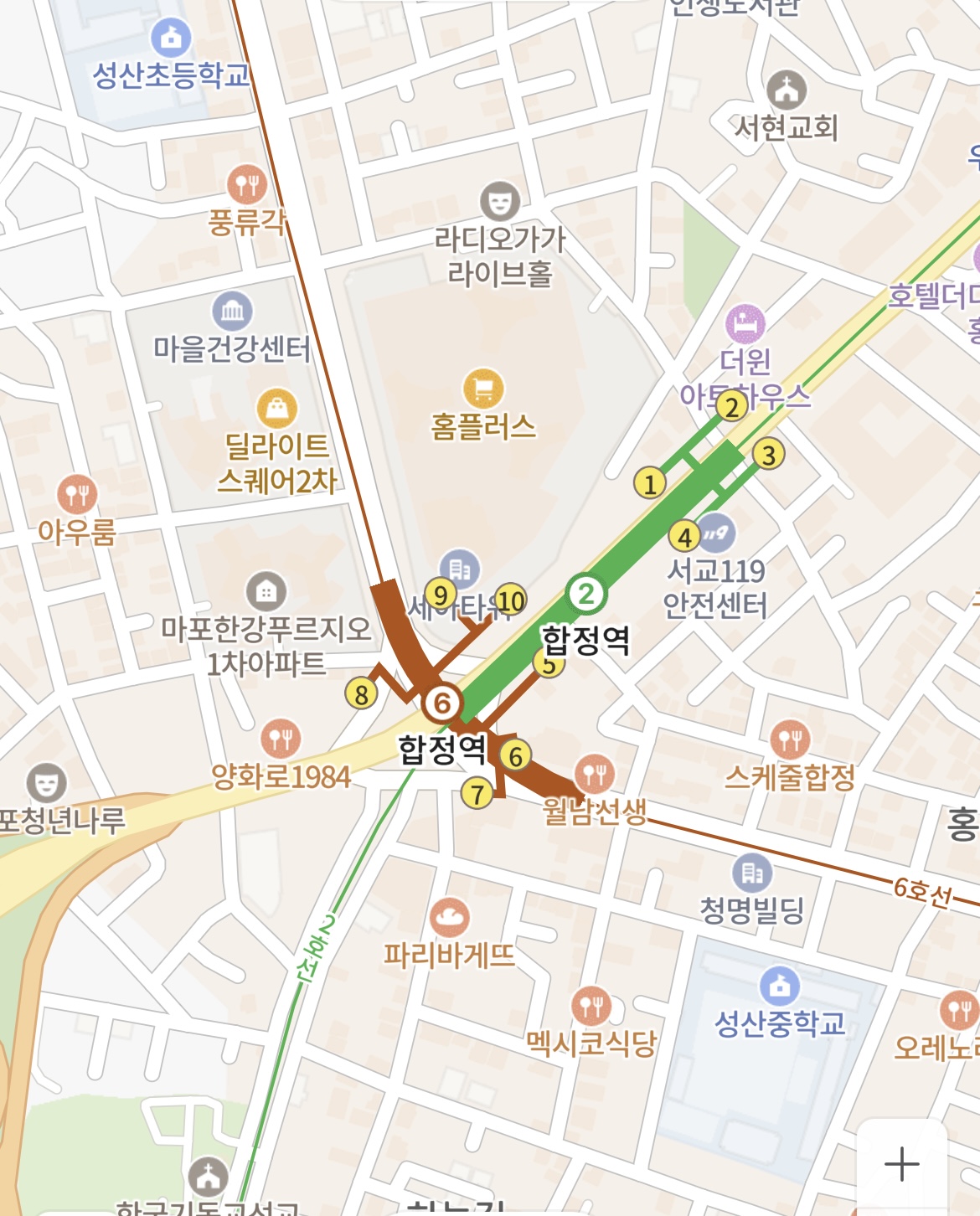 합정역지도