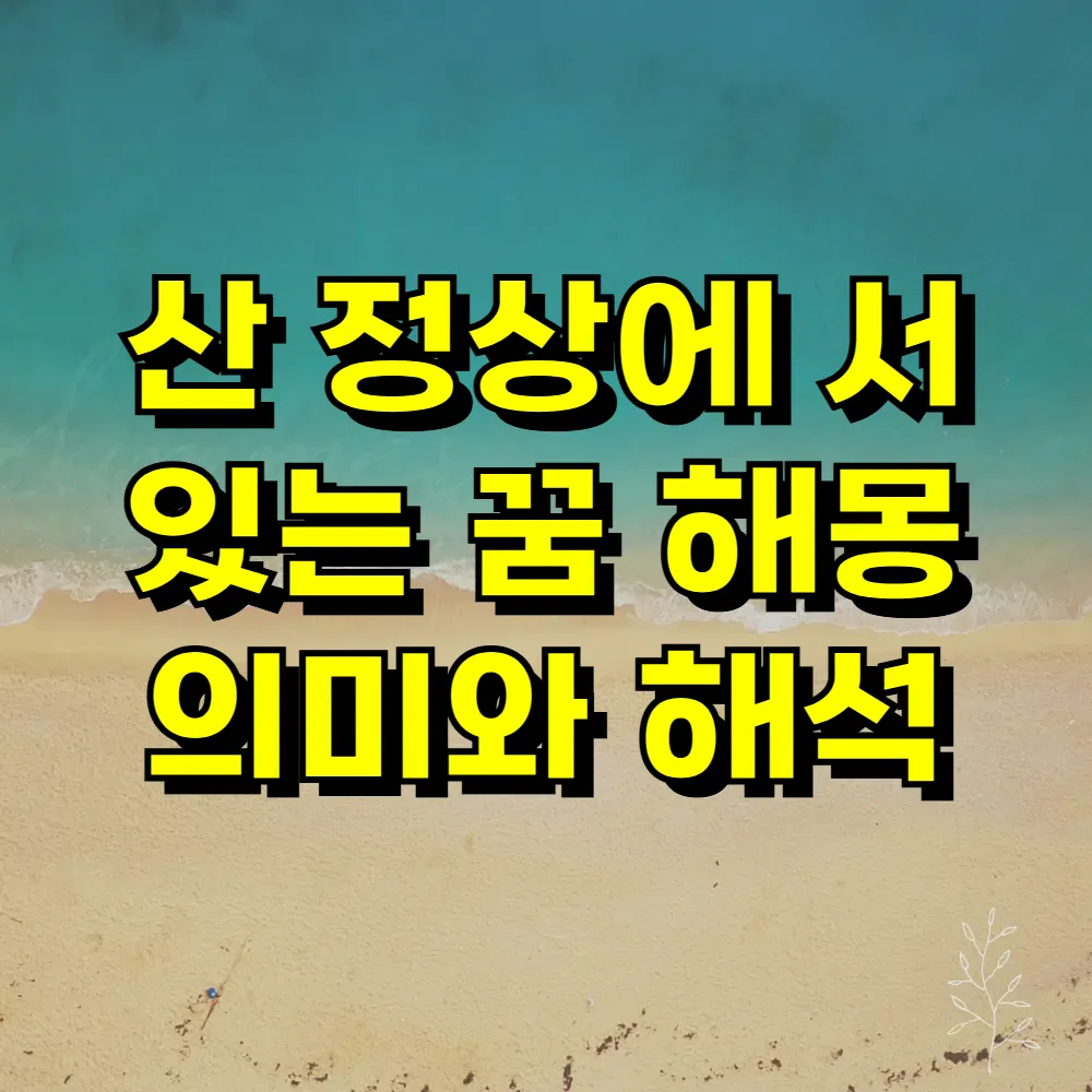 산 정상에 서 있는 꿈 해몽 의미와 해석