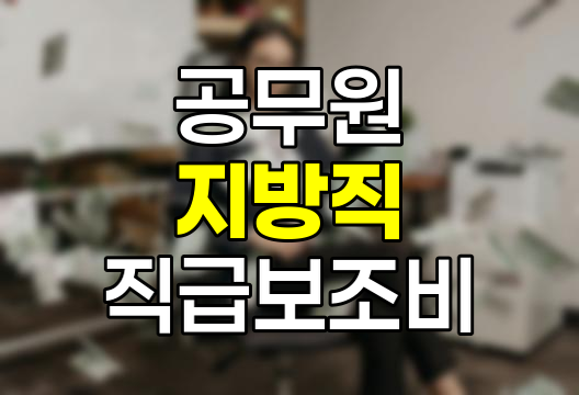 지방직 공무원 직급보조비 현황 및 문제점 분석 - 2025년 최신 정보