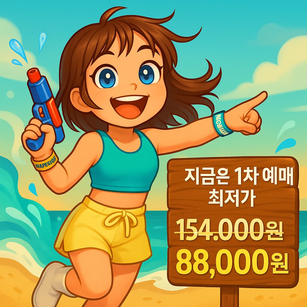 워터밤 속초 2025 1차 예매 최저가 판매중