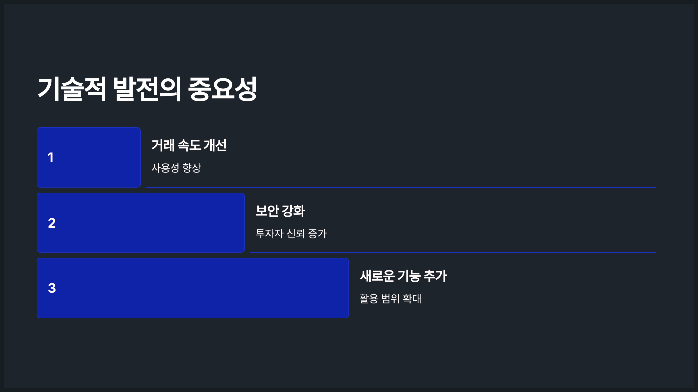 기술적 발전의 중요성