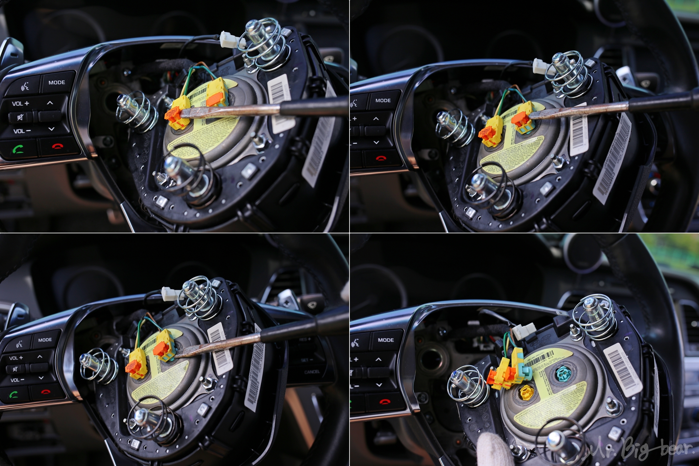 LF 쏘나타 에어백 커넥터 탈거