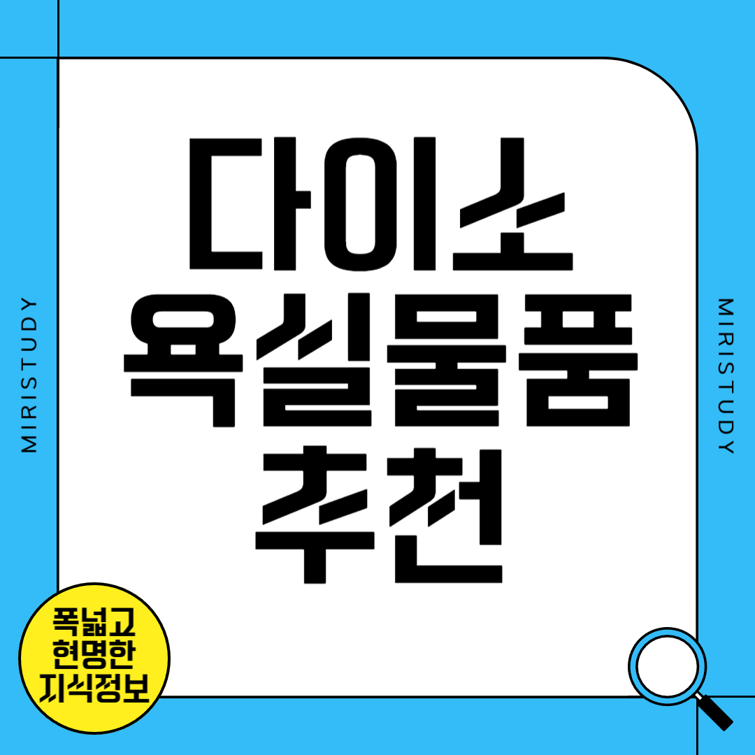 다이소 욕실 물품 추천