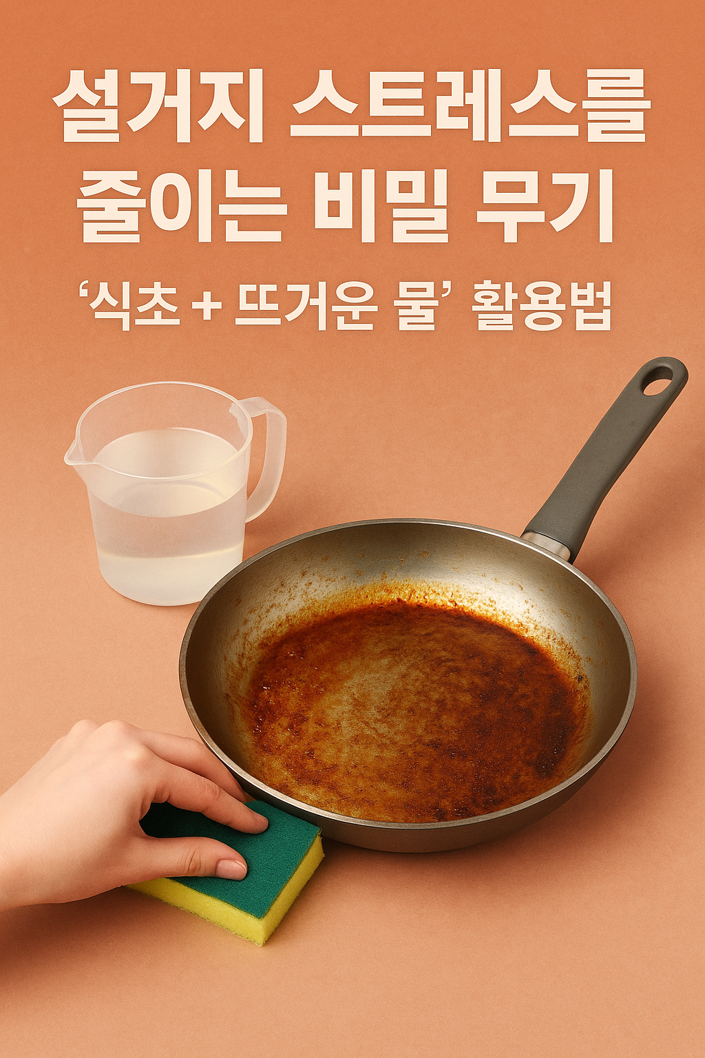 설거지 스트레스를 줄이는 비밀 무기 ‘식초 + 뜨거운 물’ 활용법