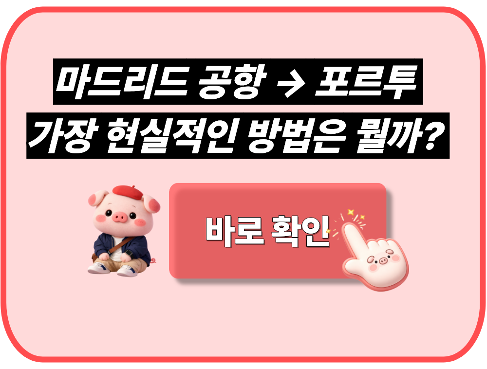 마드리드 공항에서 포르투로 가는 현실적인 방법