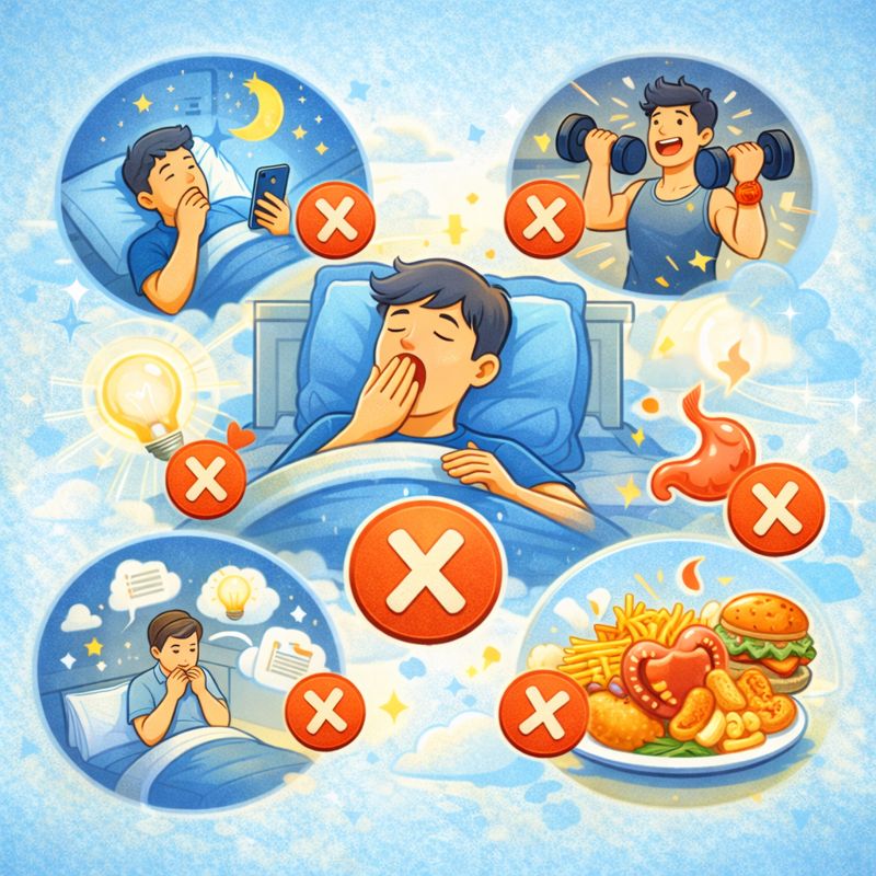 잠들기 전 하면 안 되는 생활 습관 정리
