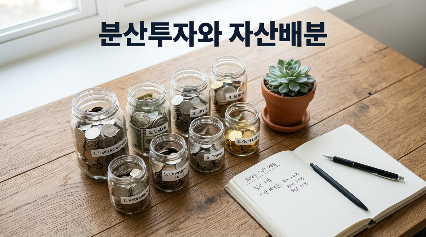 분산투자와 자산배분 원칙을 보여주는 사진