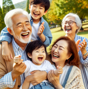 행복한 가족의 모습