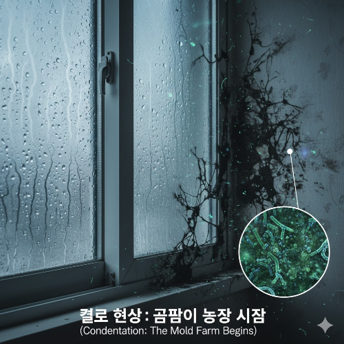 창문에 '눈물'이 흐르기 시작했다면&hellip; 올겨울 당신의 '호흡기'를 공격할 '곰팡이'와의 전쟁 선포! (feat. 완벽 제거&middot;예방법)